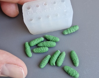 Miniature Cucumber Mold | Polymer Clay Vegetable Tool (Size A & B)