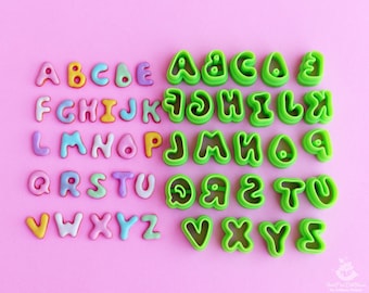 Alphabet Cookie Cutter Set: 25 Piece PLA Plastic Cutters