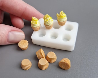 Miniature Cupcake Cone Silicone Mold: Polymer Clay, Resin, Food Safe