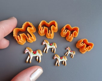 Custom cutter Horse /Printed to ORDER/Cutter for making a spider. PLA plastic.