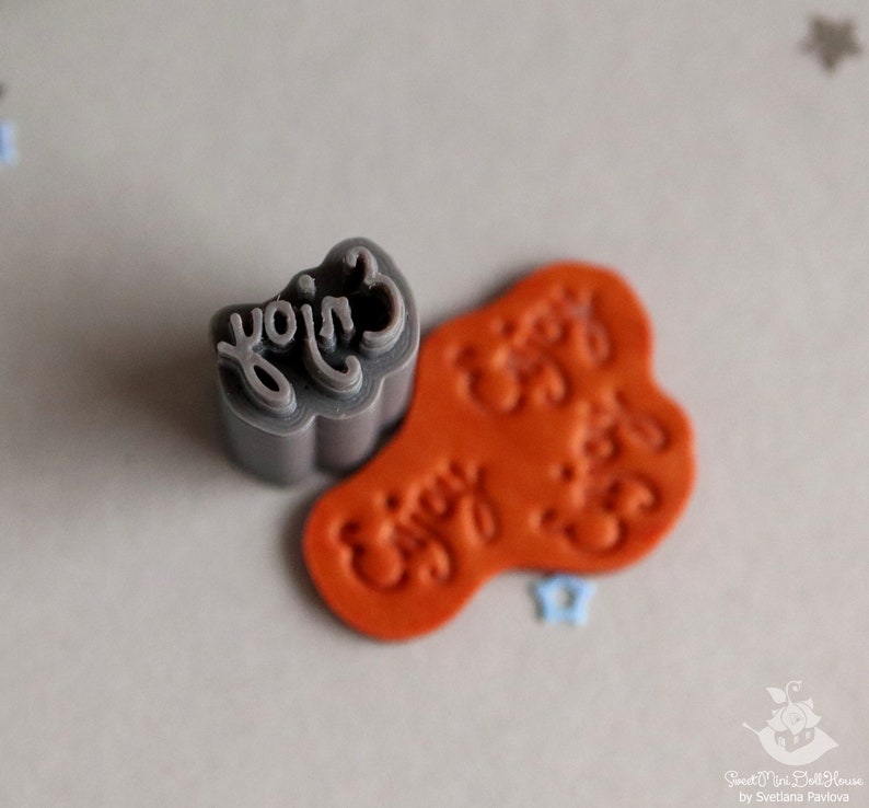 Custom Stamp/printed to Order/miniature Stamp enjoy. PLA Plastic