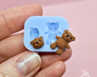 Miniature Bear Silicone Mold: Polymer Clay, Resin, Food Safe