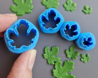 Polymer Clay Cutters: Fig Leaf / Choose from 4 Sizes