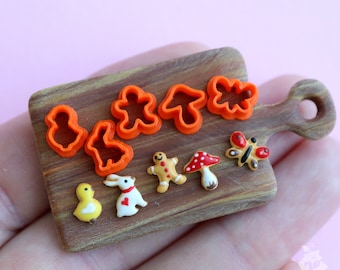 Ausstechformen für die Puppenküche im Maßstab 1zu12, Minik D (7mm) (5 Stück). PLA Kunststoff. Preis gilt nur für die Ausstechförmchen