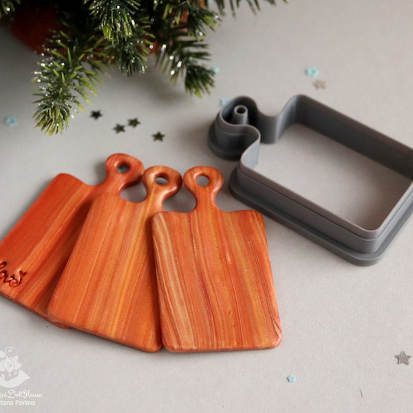 Cutter personnalisé/Imprimé sur commande/Cutter « Planche de cuisine ». Option 6. Plastique PLA. Les planches miniatures ne sont pas incluses dans le prix des emporte-pièces.