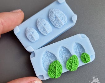 Miniature Leaf Silicone Mold: Polymer Clay, Resin, Soap Making