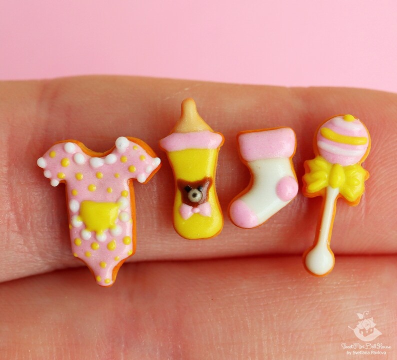 Baby Shower Cutter Set: 3D Printed Polymer Clay Cutters (4 Pieces) image 6
