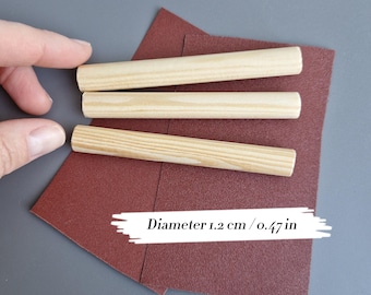 Miniature Mug Making Tool Set N2, Wooden Dowels for Polymer Clay, Dollhouse Sculpting Supplies