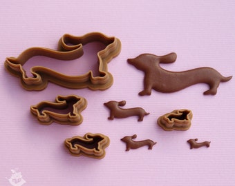 Dackel Ausstecher: PLA Kunststoff, Größenauswahl