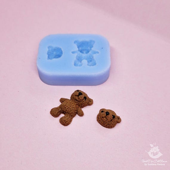 Moules Silicone Tête Ours - Pour Chocolat, Glaçage, Pâte à Sucre - Décoration Gâteaux, Cupcakes, Donuts