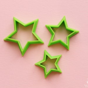 Custom cutter/Printed to order/Set of cutters 3 pieces Stars. PLA plastic. Miniature decoration. image 3