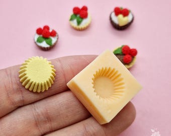 Miniature Cupcake Silicone Mold for Polymer Clay