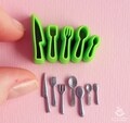Cutlery Cutter Set, 3D Printed PLA Clay Cutters (5pcs) product logo