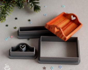 Herz Ausstechform : Miniatur Puppenhaus Kunststoff