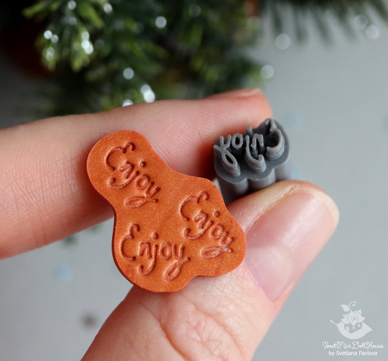 Custom Stamp/printed to Order/miniature Stamp enjoy. PLA Plastic