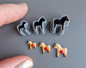 Horse straight #1 Cutter Set: 3D Printed PLA Clay Cutters