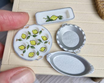 ミニチュアレモンキッチンベーキングセット／ドールハウスセット