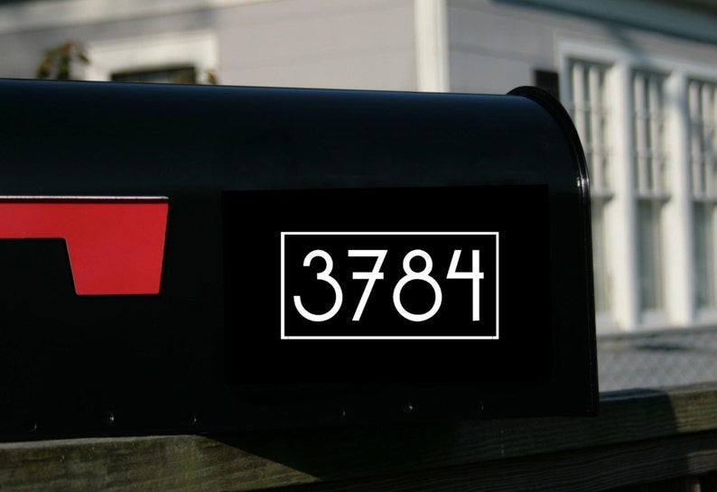 Modern Mailbox Numbers (2 sets) | Ultramodern Number Decals 