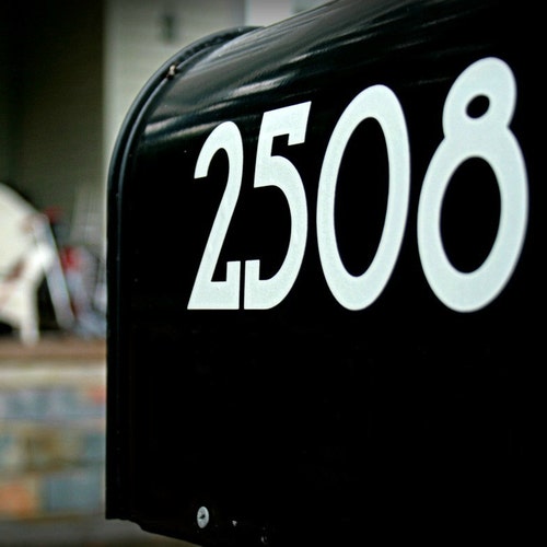 Reflective Mailbox Numbers 2 Sets of Reflective Mailbox Etsy