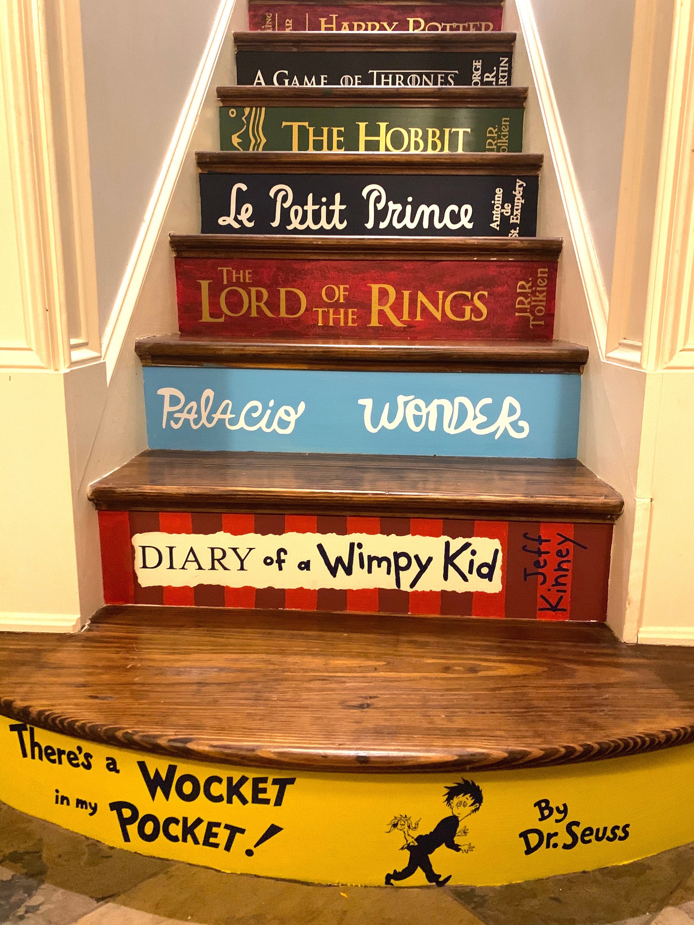 Book Spine Stair Decals Books Stairs Premium Version Etsy