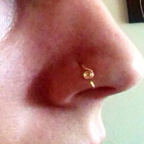 Nose Pin Linanca In 0.06 Carat 9ct Rose Gold Diamond Free - Foto 5