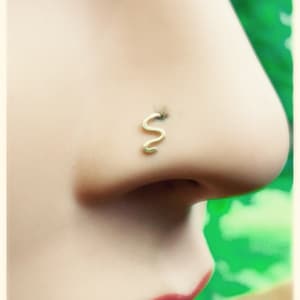 Tiny Nose Ring, nose stud in silver, gold and rose gold, available in 24, 22, 20  and 18 gauge wire