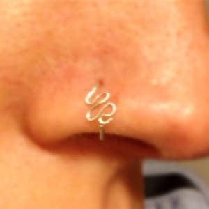 Silver, Gold or Rose Gold Serpent Nose Ring