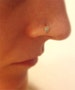 Nose Ring with Turquoise bead Nose Hoop, 14k Rose Gold, Yellow Gold, Fine Silver, Sterling Silver and 14k Gold Fill 