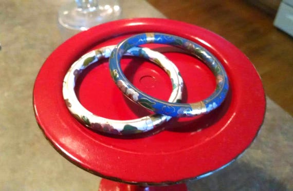 Two Bracelets Bangles Orient style Costume Jewelr… - image 1