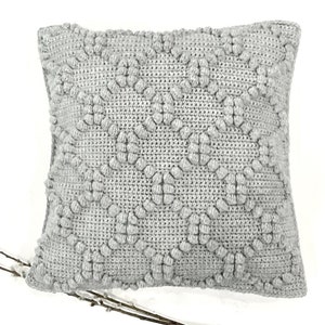 Boho Crochet Pillow Pattern Bobble Diamond Cushion DIY Trellis Farmhouse Home Modern Fall Crochet Pattern Boho Picnic Popcorn Stitch