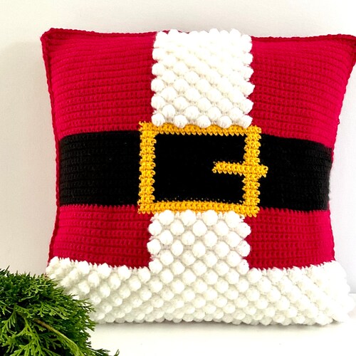 Santa Crochet Pillow Pattern Christmas Santa Claus Crochet - Etsy