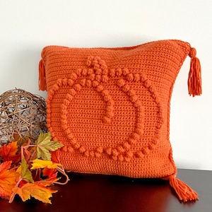 PUMPKIN Crochet Pillow Pattern FALL Crochet Pumpkin Bobble Cushion DIY Homestead Home Decor Thanksgiving Halloween Crochet Pattern Autumn