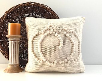 PUMPKIN Crochet Pillow Pattern FALL Crochet Pillow Pumpkin Bobble DIY Farmhouse Home Decor Thanksgiving Halloween Crochet Cushion Autumn