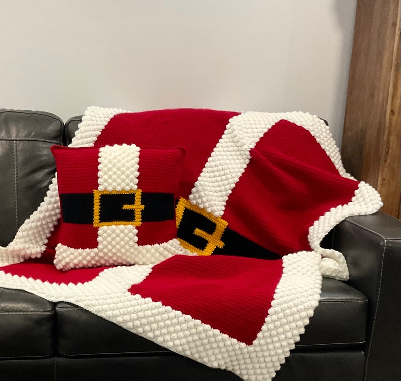 Santa Crochet Blanket Pattern Christmas Santa Claus Crochet Etsy
