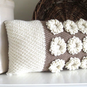 Boho Crochet Pattern Boho Pillow Crochet Cushion Crochet DIY Decoration Floral Farmhouse Home Daisy Nursery Boho Pillow Fall Pattern Baby