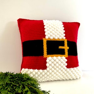 Santa Crochet Pillow Pattern Christmas Santa Claus Crochet Pillow DIY ...