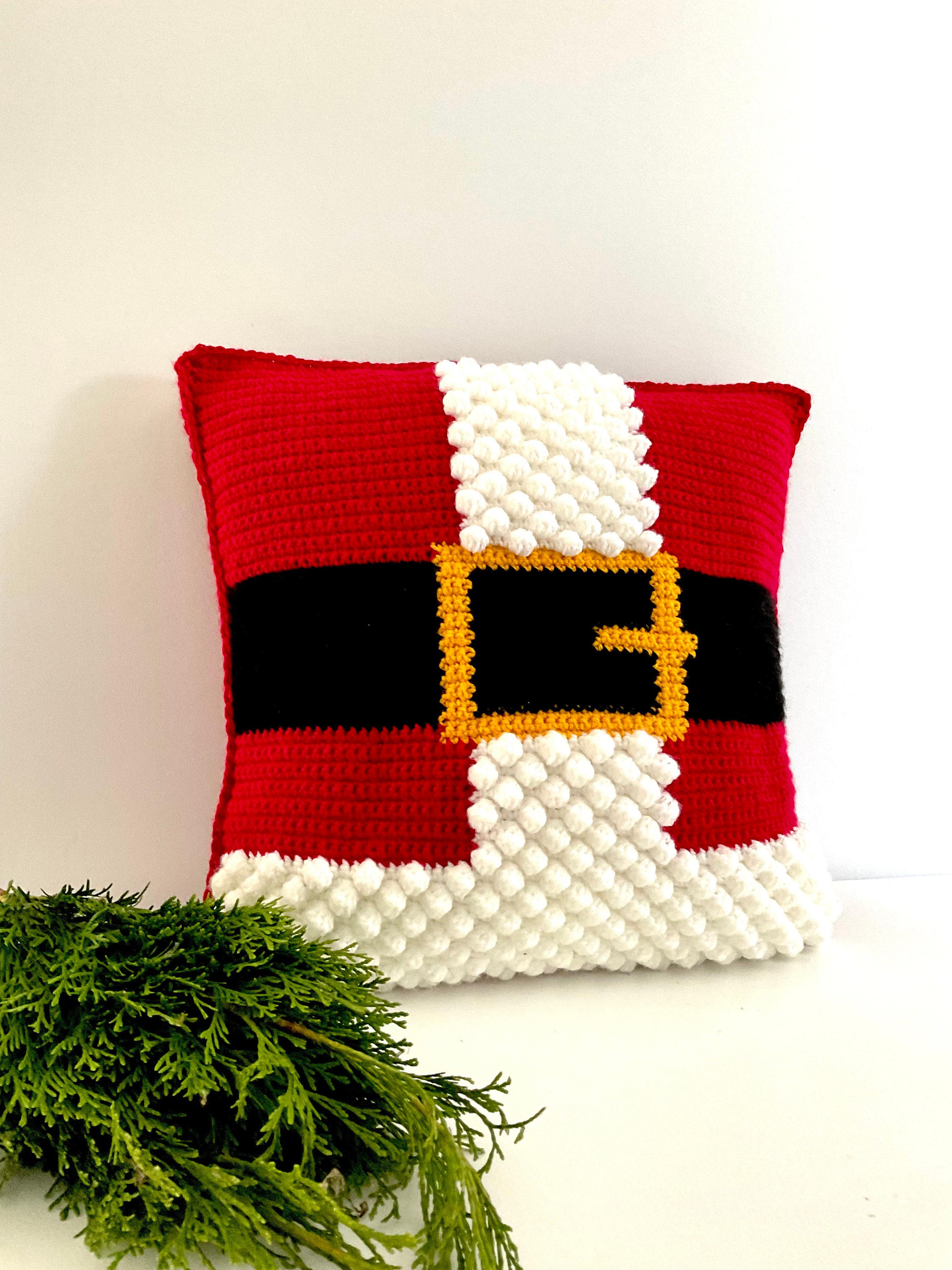 Santa Crochet Pillow Pattern Christmas Santa Claus Crochet - Etsy Canada