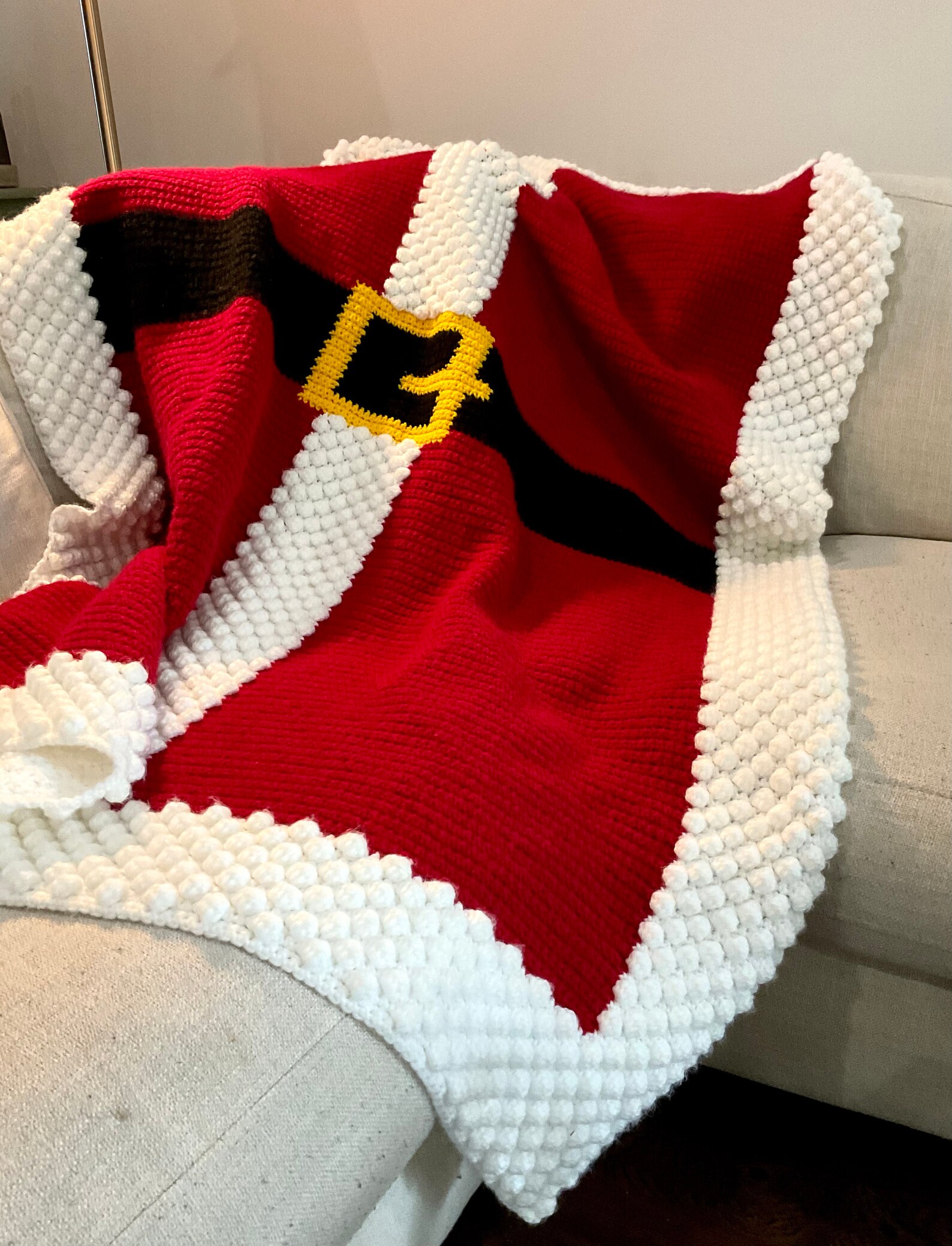 Christmas Crochet Blanket Pattern Santa Claus Crochet DIY Etsy