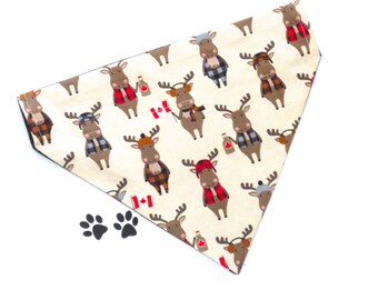 Buffalo Plaid Dog Bandana Cat Bandana Pet Moose Buffalo Plaid Dog Collar Pet Cat No Tie Reversible Clothes 3 Sizes Winter Plaid Lumberjack