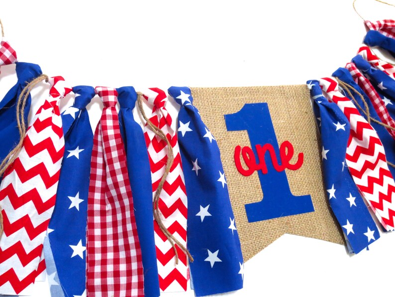 Party Banner Bunting Blue White Nautical Boat Personalised