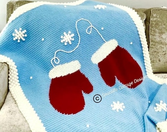 Gehäkelte Decke Schneeflocke Häkelanleitung Schneeflocke Handschuh-Muster Winterdecke Häkelanleitung Schneeflocke Handschuh-Muster Afghan Nostalgie Bommel