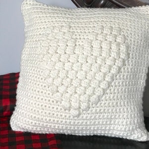 Crochet Pattern Heart Pillow Crochet Pillow Crochet DIY Decoration Farmhouse Style Home Decor Nursery Valentine Crochet Puff Pillow Pattern image 6