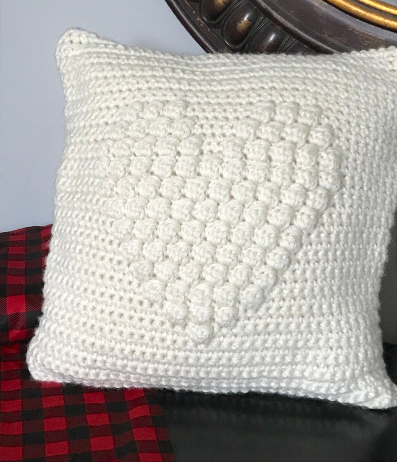 Crochet Pattern Heart Pillow Crochet Pillow Crochet DIY Decoration Farmhouse Style Home Decor Nursery Valentine Crochet Puff Pillow Pattern image 6