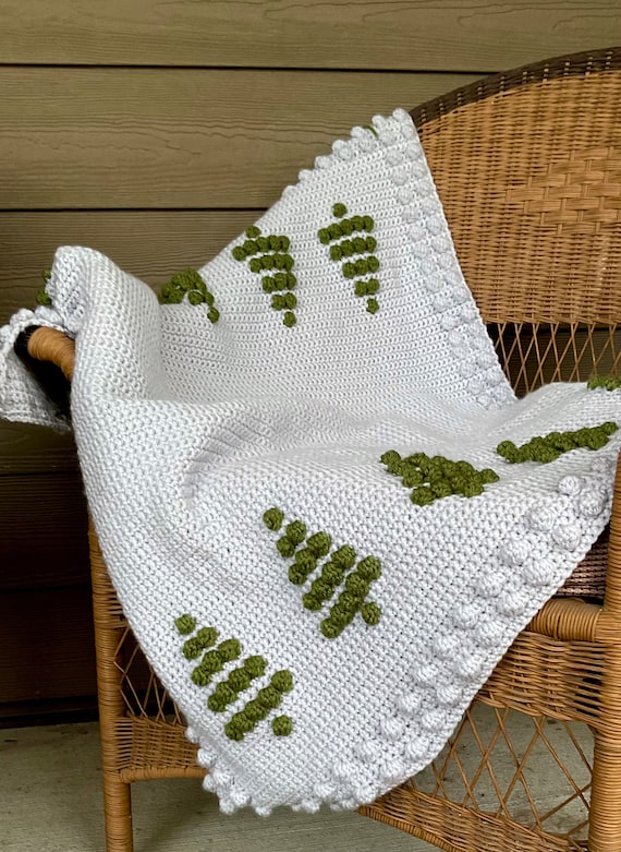 Christmas Crochet Pattern Baby Blanket Pine Tree Crochet DIY 1st Christmas Woodland Forest Baby Room Crochet Throw Pattern Winter Etsy Canada