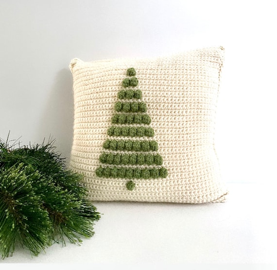 Christmas Tree Easy Crochet Kit. DIY Christmas Decoration Kit. Pine Tree  Cushion Crochet Kit by Wool Couture. 