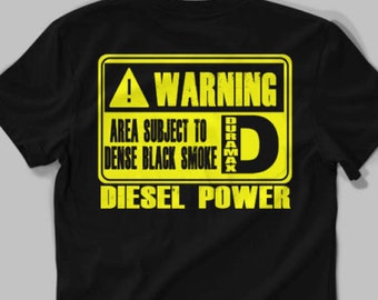 Camiseta de advertencia Duramax con logotipo de humo Diesel Power en todas las tallas