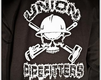 Felpa con cappuccio Union Pipefitters nera tutte le taglie