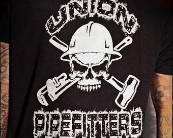 Maglietta Union Pipefitters nera tutte le taglie
