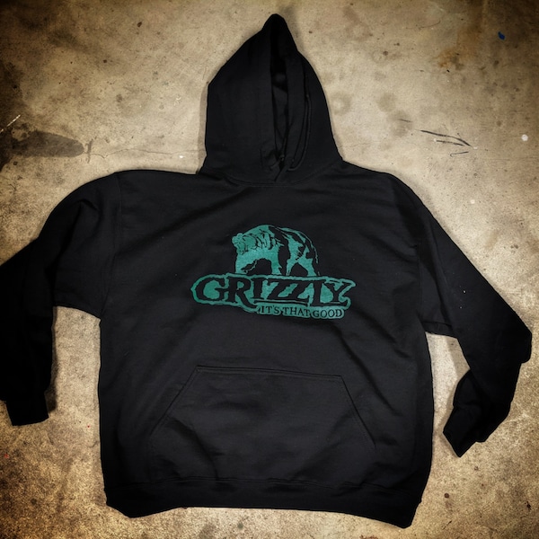 Grizzly dip Snuff Tobacco Hoodie Hooded Sweatshirt black all sizes