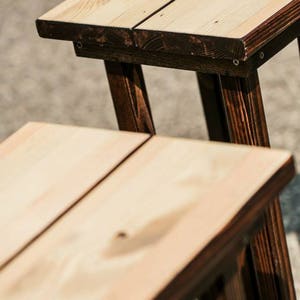 Reclaimed Redwood End Tables image 2